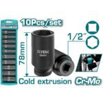 TOTAL ΣΕΤ ΚΑΡΥΔΑΚΙΑ ΑΕΡΟΣ ΕΞΑΓΩΝΑ ΜΑΥΡΑ ΜΑΚΡΙΑ 1/2" 10ΤΕΜ (THKISD12102L)