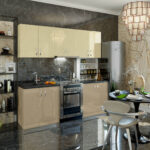 Σύνθεση Κουζίνας μήκος 2.60 μ ύψος 2,17 μ βάθος 0,60 μ, Glossmax 260, Genomax