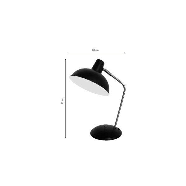 InLight Επιτραπέζιο φωτιστικό από μαύρο μέταλλο 1XE27 D:38cm (3051-Black) - Image 2