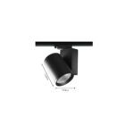 InLight Σποτ τριφασικής ράγας LED 30W 3CCT με επιλογή εναλλαγής μοιρών σε μαύρη απόχρωση D:10,3cmX13,6cm ( T3-06500-Black) - Image 2