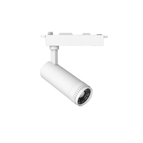 InLight Σποτ μονοφασικής ράγας LED 20W 3CCT με επιλογή εναλλαγής μοιρών σε λευκή απόχρωση D:5.8cmX15,2cm (Τ1-06300-White) - Image 1