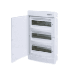 FLUSH MOUNTING 36 MODULES 3 ROWS WHITE DOOR