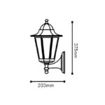 ΦΑΝΑΡΙ ΤΟΙΧΟΥ ΜΑΥΡΟ ΙΡ44 Ε27 60W ΠΑΝΩ  RAL C0026 - Image 4