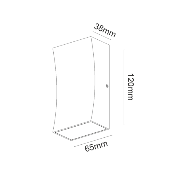 ^LED HP WALL LUMINAIRE 6W 180LM 89° 230V AC 3.000K DARK GREY CRI80 IP65 30.000HRS - Image 3