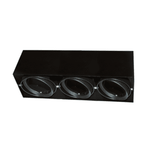 ^  ΣΠΟΤ ΟΡΟΦΗΣ AR111 ΤΡΙΠΛΟ ΜΑΥΡΟ 150x450x120
