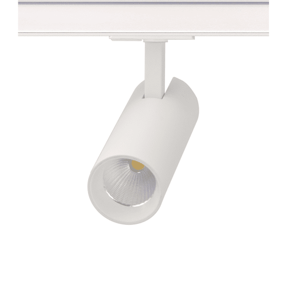 SAND WHITE LED TRACK LUMINAIRE 10W 4000K 1-PHASE 36° 1050LM 230V AC Ra80 Φ55*153MM 5YRS