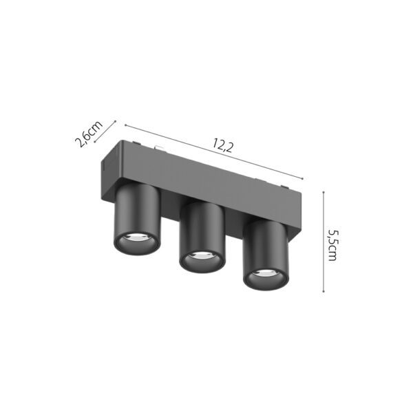 InLight Φωτιστικό LED 6W 3000K για Ultra-Thin μαγνητική ράγα σε λευκή απόχρωση D:12,5cmX5,5cm (T03601-WH) - Image 3