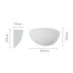 InLight Επιτοίχιο φωτιστικό λευκό από γύψο 1XE14 D:27,5cm (43032) - Image 2