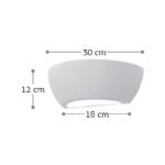InLight Επιτοίχιο φωτιστικό λευκό από γύψο 1XE14 D:30cm (43345) - Image 3