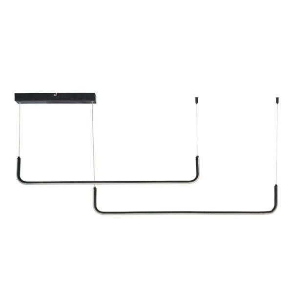 InLight Κρεμαστό φωτιστικό LED 38W 3CCT (by switch) σε μαύρη απόχρωση D:145cm (6052-BL) - Image 1