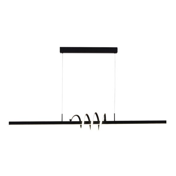InLight Κρεμαστό φωτιστικό LED 40W 3CCT (by switch on base) σε μαύρο χρώμα D:120cm (6075-BL) - Image 1