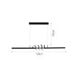 InLight Κρεμαστό φωτιστικό LED 40W 3CCT (by switch on base) σε μαύρο χρώμα D:120cm (6075-BL) - Image 2