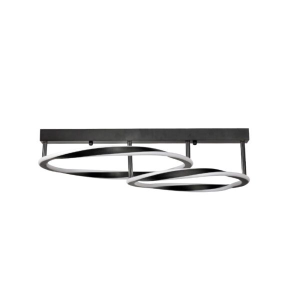 InLight Κρεμαστό φωτιστικό LED 90W 3CCT (by switch on base) σε μαύρο χρώμα D:70cm (6078-BL) - Image 1