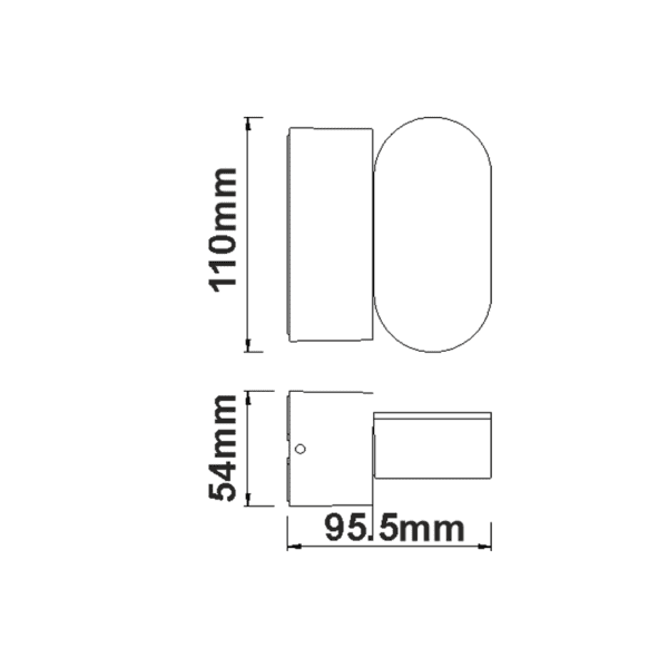 ^LED SMD WALL LUMINAIRE 7W 320LM 100° 230V AC 3.000K DARK GREY CRI80 IP54 30.000HRS - Image 3