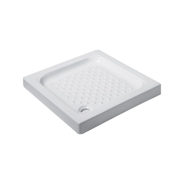 Ντουζιέρα τετράγωνη πορσελάνης PORCELAIN KARAG 80x80x9cm - Image 1