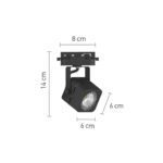 InLight Σποτ Ράγας Μαύρο 1XGU10 D:8cmX14cm (T00700-BL) - Image 2