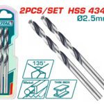 TOTAL ΕΠΑΓΓ. ΤΡΥΠΑΝΙ HSS DIN4341 2.5mm 2τεμ (TAC1200254)