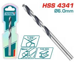 TOTAL ΕΠΑΓΓ. ΤΡΥΠΑΝΙ HSS DIN4341 6mm 1τεμ (TAC1200604)