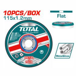 TOTAL ΔΙΣΚΟΣ ΚΟΠΗΣ ΙΝΟΧ - ΜΕΤΑΛΛΟΥ 115 Χ 1.2mm ΣΕ ΜΕΤΑΛΛΙΚΟ ΚΟΥΤΑΚΙ (TAC2211155)