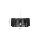 Inlight Κρεμαστό φωτιστικό με καπέλο απο ίνα 1xE27 D:60cm (4056-A) - Image 3
