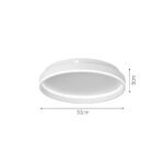 InLight Πλαφονιέρα οροφής LED 65W 3CCT από λευκό μέταλλο και ακρυλικό D:50cm (42032-White) - Image 2