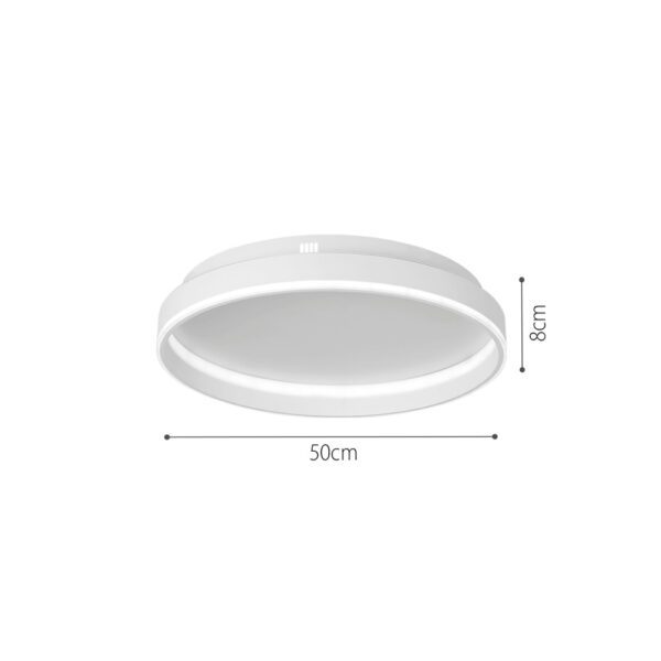 InLight Πλαφονιέρα οροφής LED 65W 3CCT από λευκό μέταλλο και ακρυλικό D:50cm (42032-White) - Image 2