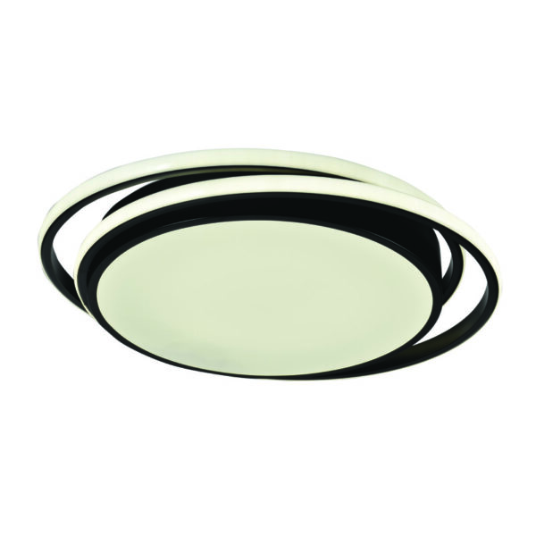 InLight Πλαφονιέρα οροφής LED 60W 3CCT από αλουμίνιο σε μαύρη απόχρωση D:43cm (42172-Μαύρο) - Image 4