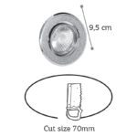 InLight Χωνευτό σποτ από χρώμιο μέταλλο 1XGU10 D:9,5cm (43285-Χρώμιο) - Image 2