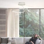 InLight Κρεμαστό φωτιστικό LED 38W 3CCT (by switch on base) σε λευκό χρώμα D:50cm (6074-WH) - Image 3