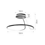 InLight Κρεμαστό φωτιστικό LED 38W 3CCT (by switch on base) σε λευκό χρώμα D:50cm (6074-WH) - Image 2