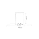 InLight Κρεμαστό φωτιστικό LED 40W 3CCT (by switch on base) σε λευκό χρώμα D:120cm (6075-WH) - Image 2