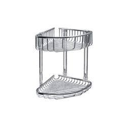 Καλάθι γωνιακό διπλό σχαρωτό RETI 9639 Χρωμέ KARAG 21x21x29cm