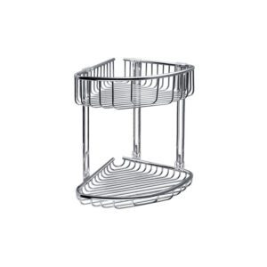 Καλάθι γωνιακό διπλό σχαρωτό RETI 9639 Χρωμέ KARAG 21x21x29cm