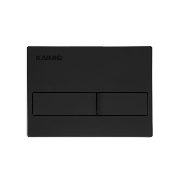 Πλακέτα καζανακίου διπλής λειτουργίας CARINA Black Matt C226-020 KARAG