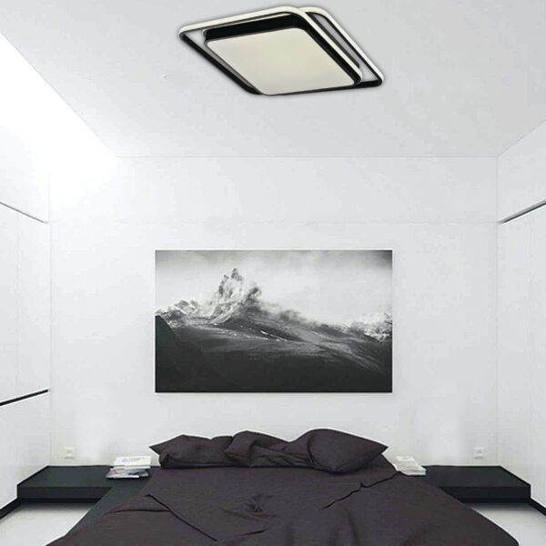 InLight Πλαφονιέρα οροφής LED 60W 3CCT από αλουμίνιο σε μαύρη απόχρωση D:43cm (42171-Μαύρο) - Image 3