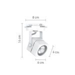 InLight Σποτ Ράγας Λευκό 1XGU10 D:8cmX14cm (T00700-WH) - Image 2