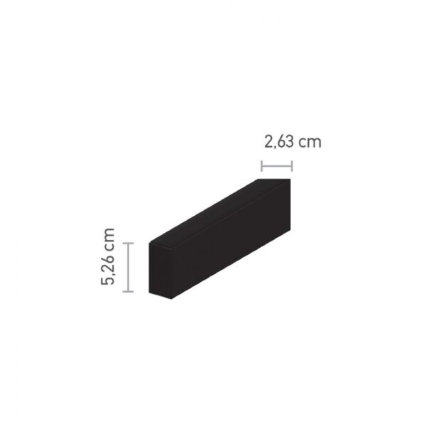 Inlight Μαγνητική ράγα μαύρη 3 μέτρων (TR005-3-Black) - Image 2