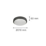 it-Lighting Echo LED 15W 3CCT Outdoor Ceiling Light Anthracite D:21cmx6cm (80300240) - Image 3