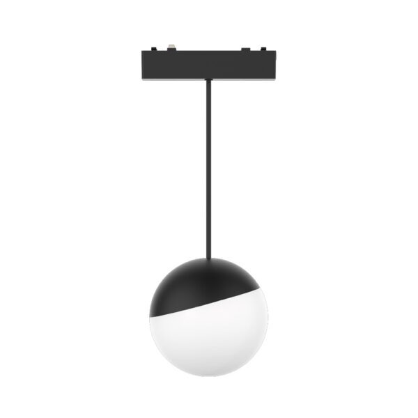 InLight Φωτιστικό LED 6W 3000K για Ultra-Thin μαγνητική ράγα σε μαύρη απόχρωση D:10cm (T04301-BL) - Image 1