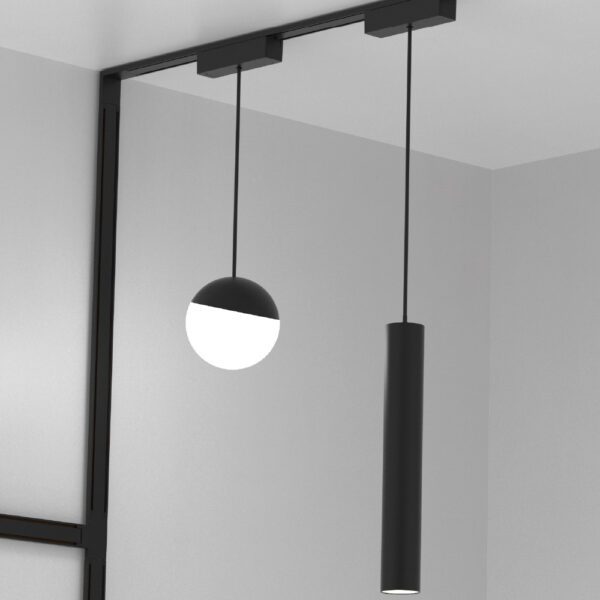 InLight Φωτιστικό LED 6W 3000K για Ultra-Thin μαγνητική ράγα σε μαύρη απόχρωση D:10cm (T04301-BL) - Image 3