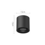 InLight Φωτιστικό LED 6W 3000K για Ultra-Thin μαγνητική ράγα σε μαύρη απόχρωση D:7,5cmX7,5cm (T03501-BL) - Image 2