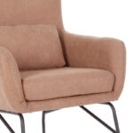 Πολυθρόνα - μπερζέρα Rimbo pakoworld σάπιο μήλο βελούδο-πόδι μαύρο μέταλλο 66x81x102εκ - Image 4