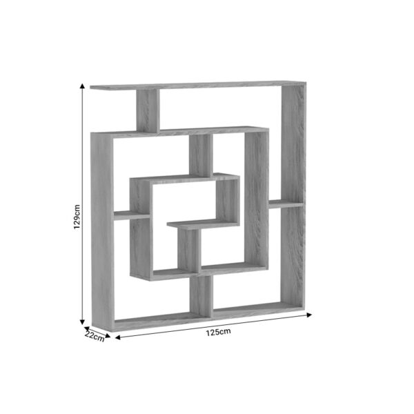 Βιβλιοθήκη Nardy pakoworld λευκό μαρμάρου 125x22x129εκ - Image 3