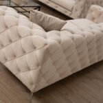 Καναπές 2θέσιος PWF-0579 pakoworld τύπου Chesterfield ύφασμα εκρού 197x90x73εκ - Image 8