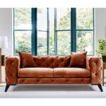 Καναπές 2θέσιος PWF-0579 pakoworld ύφασμα κεραμιδί 197x90x73εκ - Image 5