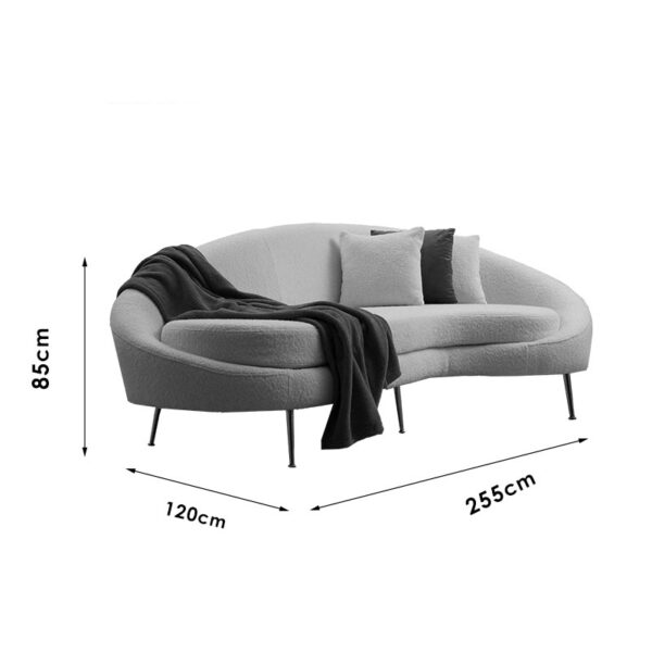 Καναπές 3θέσιος PWF-0589 pakoworld ύφασμα cream 255x120x85εκ - Image 7