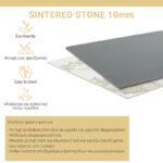 Τραπέζι Revello pakoworld sintered stone λευκό μαρμάρου-μαύρο 150x90x75εκ - Image 2