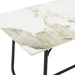Τραπέζι Revello pakoworld sintered stone λευκό μαρμάρου-μαύρο 150x90x75εκ - Image 5