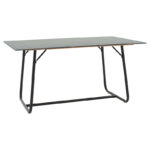 Τραπέζι Revello pakoworld sintered stone μαύρο μαρμάρου-μαύρο 150x90x75εκ
