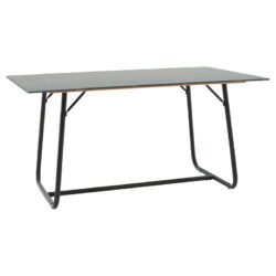 Τραπέζι Revello pakoworld sintered stone μαύρο μαρμάρου-μαύρο 150x90x75εκ